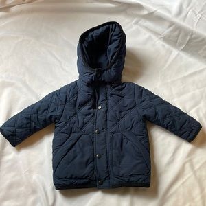 Zara baby boy, 12/18 months navy puffer parka